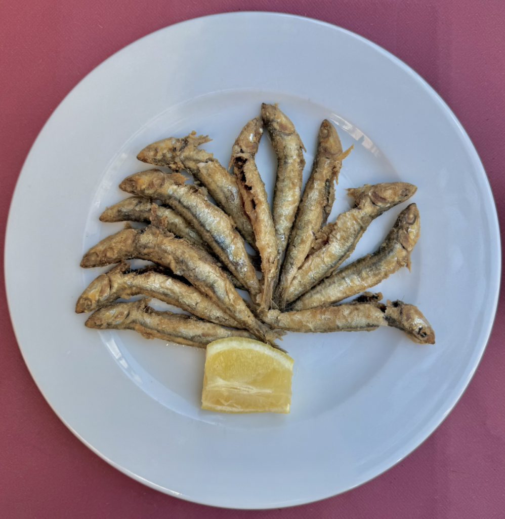 Boquerones fritos Restaurante La Tassa en Valencia