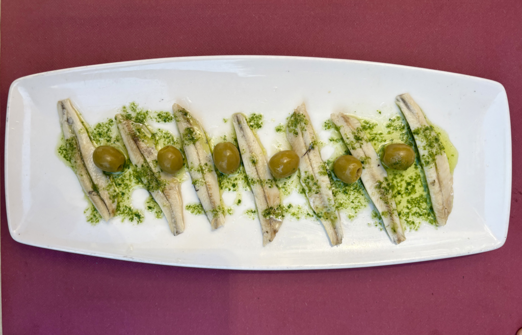 boquerones en vinagre Restaurante La Tassa en Valencia