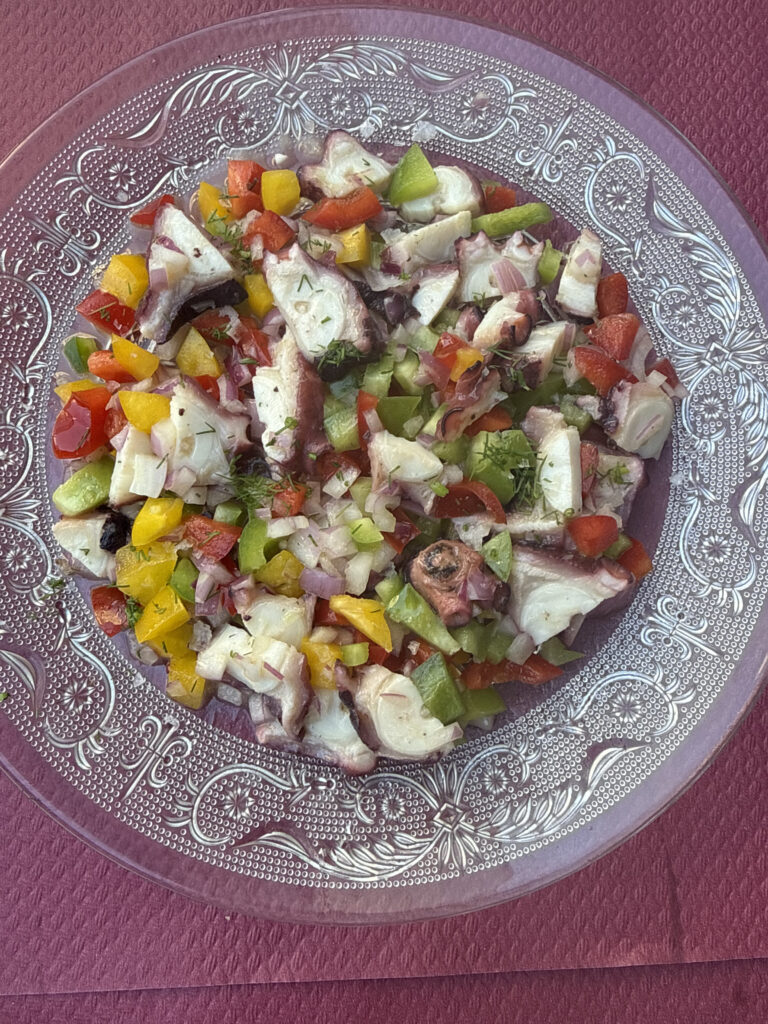 Salpicón de pulpo con pimientos, cebolla y verduras frescas en La Tassa Valencia – Agencia Brilla.